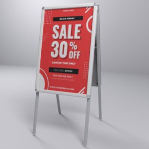32.5"H x 23"W Single Sided A-Frame Sign