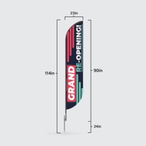Small Convex Print Thru Advertising Flag