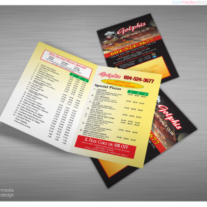 1k 11" x 11" Folded Menus / Brochures 60lb Stock Paper