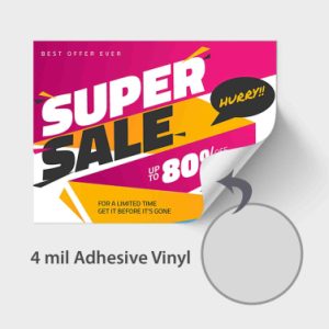 Adhesive Vinyl Window Graphics With White Backing