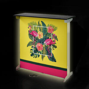 39.5"H x 39.5"W Backlit SEG Table For Trade Shows